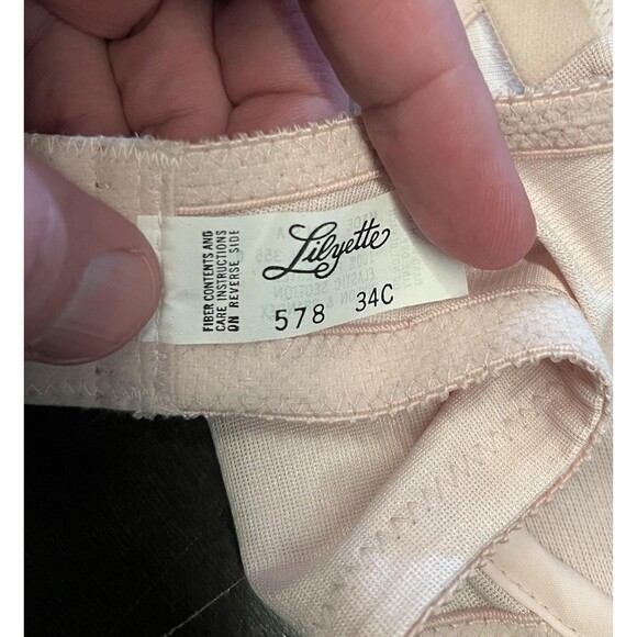 Lilyette Nursing Bra Womens 34C Beige Underwire Full Coverage Made in USA 578 - Picture 5 of 7